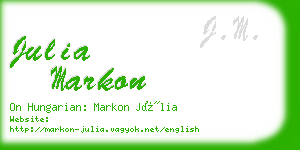 julia markon business card